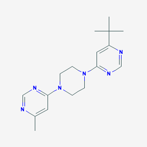 molecular formula C17H24N6 B2735044 4-Tert-butyl-6-[4-(6-methylpyrimidin-4-yl)piperazin-1-yl]pyrimidine CAS No. 2380168-57-8