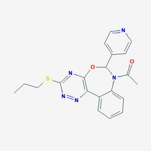 molecular formula C20H19N5O2S B273505 7-Acetyl-3-(propylthio)-6-(4-pyridinyl)-6,7-dihydro[1,2,4]triazino[5,6-d][3,1]benzoxazepine 