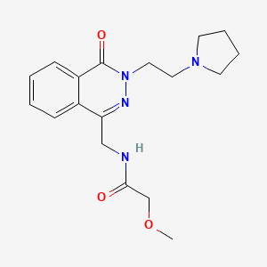 2-methoxy-N-((4-oxo-3-(2-(pyrrolidin-1-yl)ethyl)-3,4-dihydrophthalazin-1-yl)methyl)acetamide