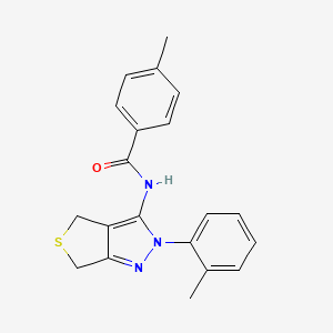 molecular formula C20H19N3OS B2735064 4-甲基-N-(2-(邻甲苯基)-4,6-二氢-2H-噻吩[3,4-c]吡唑-3-基)苯甲酰胺 CAS No. 396719-87-2