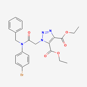 molecular formula C23H23BrN4O5 B2735073 diethyl 1-[2-(N-benzyl-4-bromoanilino)-2-oxoethyl]triazole-4,5-dicarboxylate CAS No. 866341-16-4