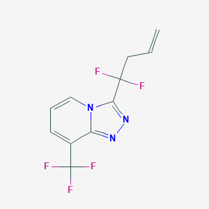 molecular formula C11H8F5N3 B2735075 3-(1,1-Difluoro-3-butenyl)-8-(trifluoromethyl)[1,2,4]triazolo[4,3-a]pyridine CAS No. 477889-55-7
