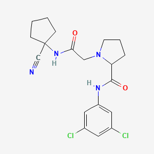 molecular formula C19H22Cl2N4O2 B2735081 1-{[(1-cyanocyclopentyl)carbamoyl]methyl}-N-(3,5-dichlorophenyl)pyrrolidine-2-carboxamide CAS No. 1219305-12-0