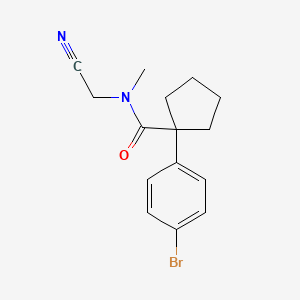 molecular formula C15H17BrN2O B2735083 1-(4-bromophenyl)-N-(cyanomethyl)-N-methylcyclopentane-1-carboxamide CAS No. 1356774-21-4