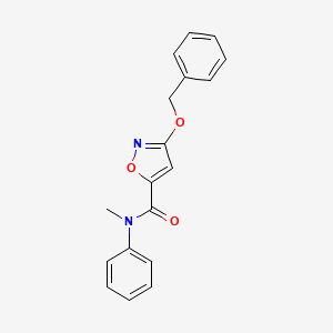 molecular formula C18H16N2O3 B2735086 3-(benzyloxy)-N-methyl-N-phenylisoxazole-5-carboxamide CAS No. 1421506-20-8