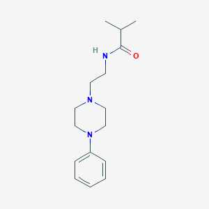 molecular formula C16H25N3O B2735100 N-(2-(4-phenylpiperazin-1-yl)ethyl)isobutyramide CAS No. 1049444-53-2
