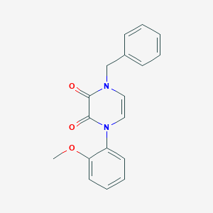 molecular formula C18H16N2O3 B2735105 1-benzyl-4-(2-methoxyphenyl)pyrazine-2,3(1H,4H)-dione CAS No. 1207002-14-9