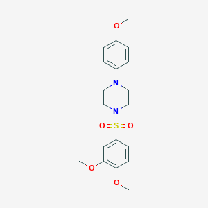 molecular formula C19H24N2O5S B273511 1-[(3,4-Dimethoxyphenyl)sulfonyl]-4-(4-methoxyphenyl)piperazine 