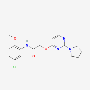 N-(5-chloro-2-methoxyphenyl)-2-((6-methyl-2-(pyrrolidin-1-yl)pyrimidin-4-yl)oxy)acetamide