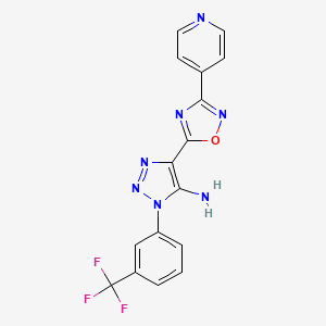 5-(3-Pyridin-4-yl-1,2,4-oxadiazol-5-yl)-3-[3-(trifluoromethyl)phenyl]triazol-4-amine