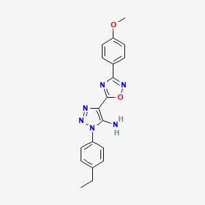 3-(4-Ethylphenyl)-5-[3-(4-methoxyphenyl)-1,2,4-oxadiazol-5-yl]triazol-4-amine