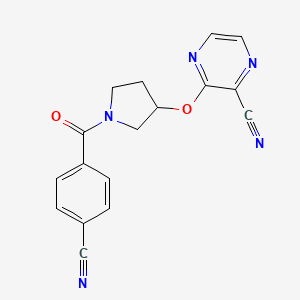3-((1-(4-Cyanobenzoyl)pyrrolidin-3-yl)oxy)pyrazine-2-carbonitrile