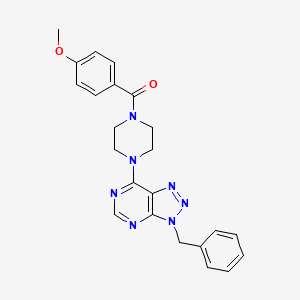 (4-(3-benzyl-3H-[1,2,3]triazolo[4,5-d]pyrimidin-7-yl)piperazin-1-yl)(4-methoxyphenyl)methanone