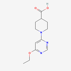 molecular formula C12H17N3O3 B2735128 1-(6-Ethoxypyrimidin-4-yl)piperidine-4-carboxylic acid CAS No. 1353987-30-0