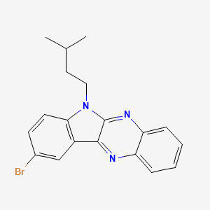 molecular formula C19H18BrN3 B2735133 9-bromo-6-(3-methylbutyl)-6H-indolo[2,3-b]quinoxaline CAS No. 443329-03-1