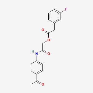 [2-(4-Acetylanilino)-2-oxoethyl] 2-(3-fluorophenyl)acetate