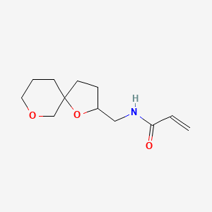 molecular formula C12H19NO3 B2735138 N-(1,9-Dioxaspiro[4.5]decan-2-ylmethyl)prop-2-enamide CAS No. 2305492-44-6