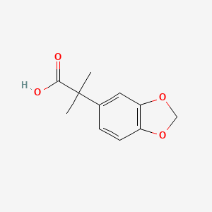 molecular formula C11H12O4 B2735141 2-(2H-1,3-苯并二氧杂噻吩-5-基)-2-甲基丙酸 CAS No. 39053-81-1