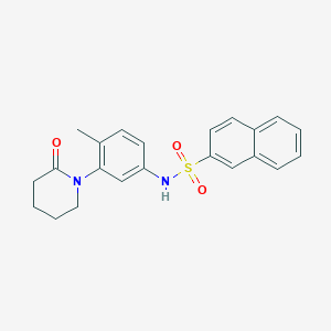 molecular formula C22H22N2O3S B2735144 N-[4-甲基-3-(2-氧代哌啶-1-基)苯基]萘-2-磺酰胺 CAS No. 941945-31-9