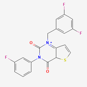 molecular formula C19H11F3N2O2S B2735145 1-[(3,5-difluorophenyl)methyl]-3-(3-fluorophenyl)-1H,2H,3H,4H-thieno[3,2-d]pyrimidine-2,4-dione CAS No. 1326840-36-1
