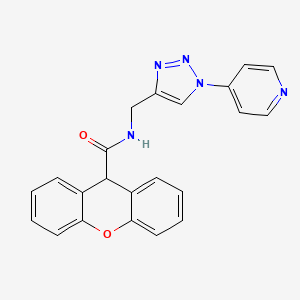 molecular formula C22H17N5O2 B2735152 N-((1-(pyridin-4-yl)-1H-1,2,3-triazol-4-yl)methyl)-9H-xanthene-9-carboxamide CAS No. 2034531-78-5