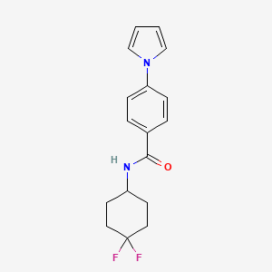 molecular formula C17H18F2N2O B2735170 N-(4,4-difluorocyclohexyl)-4-(1H-pyrrol-1-yl)benzamide CAS No. 2034461-05-5
