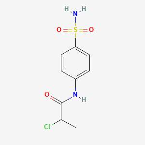 molecular formula C9H11ClN2O3S B2735171 2-chloro-N-(4-sulfamoylphenyl)propanamide CAS No. 733796-11-7