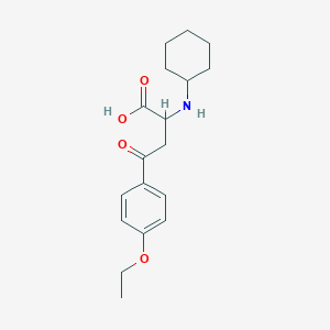 molecular formula C18H25NO4 B2735172 2-(Cyclohexylamino)-4-(4-ethoxyphenyl)-4-oxobutanoic acid CAS No. 1023945-71-2