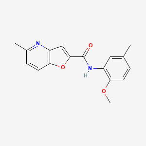 molecular formula C17H16N2O3 B2735190 N-(2-methoxy-5-methylphenyl)-5-methylfuro[3,2-b]pyridine-2-carboxamide CAS No. 941881-42-1