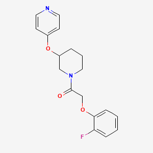 molecular formula C18H19FN2O3 B2735197 2-(2-氟苯氧基)-1-(3-(吡啶-4-基氧基)哌啶-1-基)乙酮 CAS No. 2034618-79-4