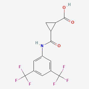 molecular formula C13H9F6NO3 B2735202 2-{[3,5-Bis(trifluoromethyl)anilino]carbonyl}cyclopropanecarboxylic acid CAS No. 1024329-33-6