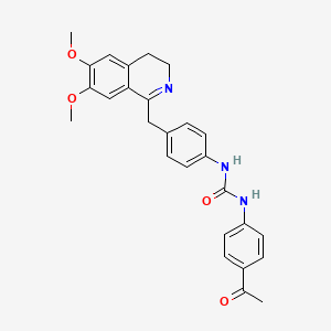 molecular formula C27H27N3O4 B2735226 3-(4-Acetylphenyl)-1-(4-((6,7-dimethoxy(3,4-dihydroisoquinolyl))methyl)phenyl)urea CAS No. 1022739-55-4