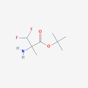 molecular formula C8H15F2NO2 B2735238 Tert-butyl 2-amino-3,3-difluoro-2-methylpropanoate CAS No. 2248273-39-2