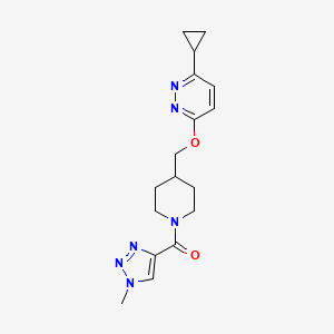 [4-[(6-Cyclopropylpyridazin-3-yl)oxymethyl]piperidin-1-yl]-(1-methyltriazol-4-yl)methanone