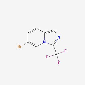 molecular formula C8H4BrF3N2 B2735248 6-溴-3-(三氟甲基)咪唑并[1,5-a]吡啶 CAS No. 1262619-64-6