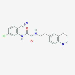 molecular formula C21H21ClN4O2 B2735254 N1-(5-氯-2-氰基苯基)-N2-(2-(1-甲基-1,2,3,4-四氢喹啉-6-基)乙基)草酰胺 CAS No. 946281-36-3