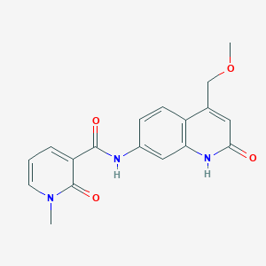 molecular formula C18H17N3O4 B2735258 N-(4-(methoxymethyl)-2-oxo-1,2-dihydroquinolin-7-yl)-1-methyl-2-oxo-1,2-dihydropyridine-3-carboxamide CAS No. 1251680-29-1