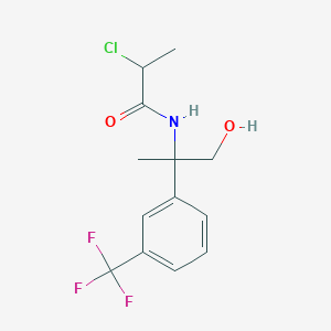 2-Chloro-N-[1-hydroxy-2-[3-(trifluoromethyl)phenyl]propan-2-yl]propanamide