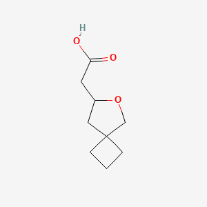 molecular formula C9H14O3 B2735299 2-(6-Oxaspiro[3.4]octan-7-yl)acetic acid CAS No. 2090982-88-8