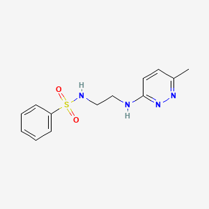 N-(2-((6-methylpyridazin-3-yl)amino)ethyl)benzenesulfonamide
