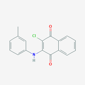 molecular formula C17H12ClNO2 B2735307 2-Chloro-3-(3-toluidino)-1,4-dihydronaphthalene-1,4-dione CAS No. 64505-54-0