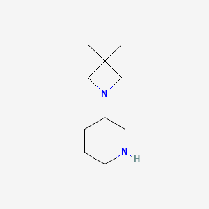 molecular formula C10H20N2 B2735308 3-(3,3-Dimethylazetidin-1-yl)piperidine CAS No. 1521203-48-4