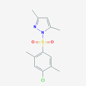 molecular formula C13H15ClN2O2S B273531 1-[(4-chloro-2,5-dimethylphenyl)sulfonyl]-3,5-dimethyl-1H-pyrazole 