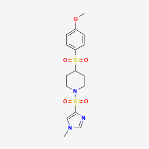 4-((4-methoxyphenyl)sulfonyl)-1-((1-methyl-1H-imidazol-4-yl)sulfonyl)piperidine