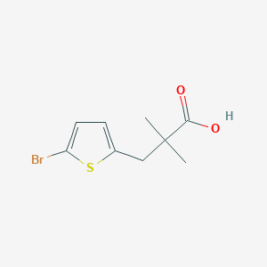 molecular formula C9H11BrO2S B2735321 3-(5-溴噻吩-2-基)-2,2-二甲基丙酸 CAS No. 1341489-20-0
