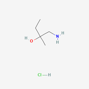 molecular formula C5H14ClNO B2735323 1-Amino-2-methylbutan-2-ol;hydrochloride CAS No. 861534-06-7