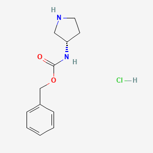 molecular formula C12H17ClN2O2 B2735329 (S)-Benzyl pyrrolidin-3-ylcarbamate hydrochloride CAS No. 1217631-74-7; 176970-12-0