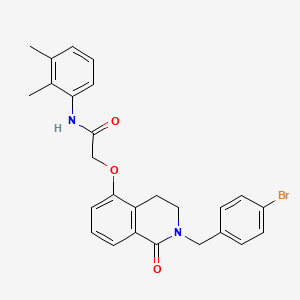 molecular formula C26H25BrN2O3 B2735345 2-((2-(4-bromobenzyl)-1-oxo-1,2,3,4-tetrahydroisoquinolin-5-yl)oxy)-N-(2,3-dimethylphenyl)acetamide CAS No. 850904-36-8