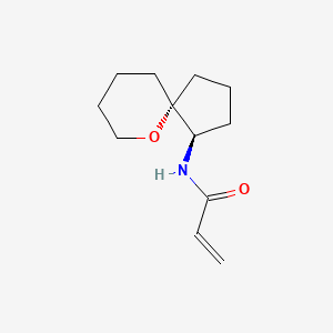 molecular formula C12H19NO2 B2735348 N-[(4R,5S)-6-Oxaspiro[4.5]decan-4-yl]prop-2-enamide CAS No. 2305204-65-1