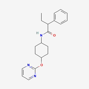 molecular formula C20H25N3O2 B2735349 2-苯基-N-((1r,4r)-4-(嘧啶-2-基氧基)环己基)丁酰胺 CAS No. 2034194-69-7